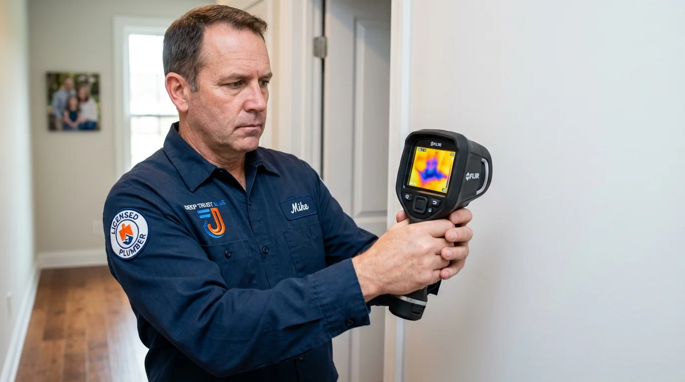Thermal imaging leak detection by Johns Plumbing LLC in Alfred